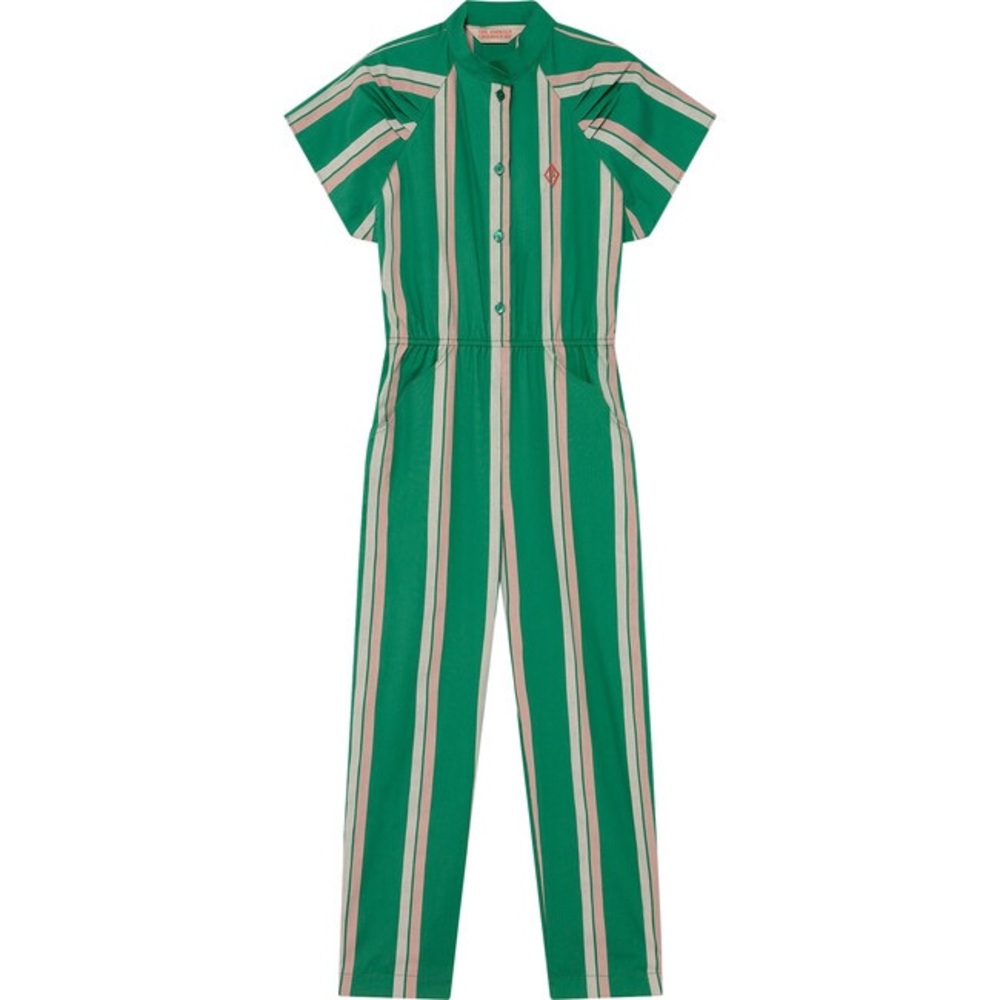 The Animal Observatory green stripes jumpsuit made in Portugal
